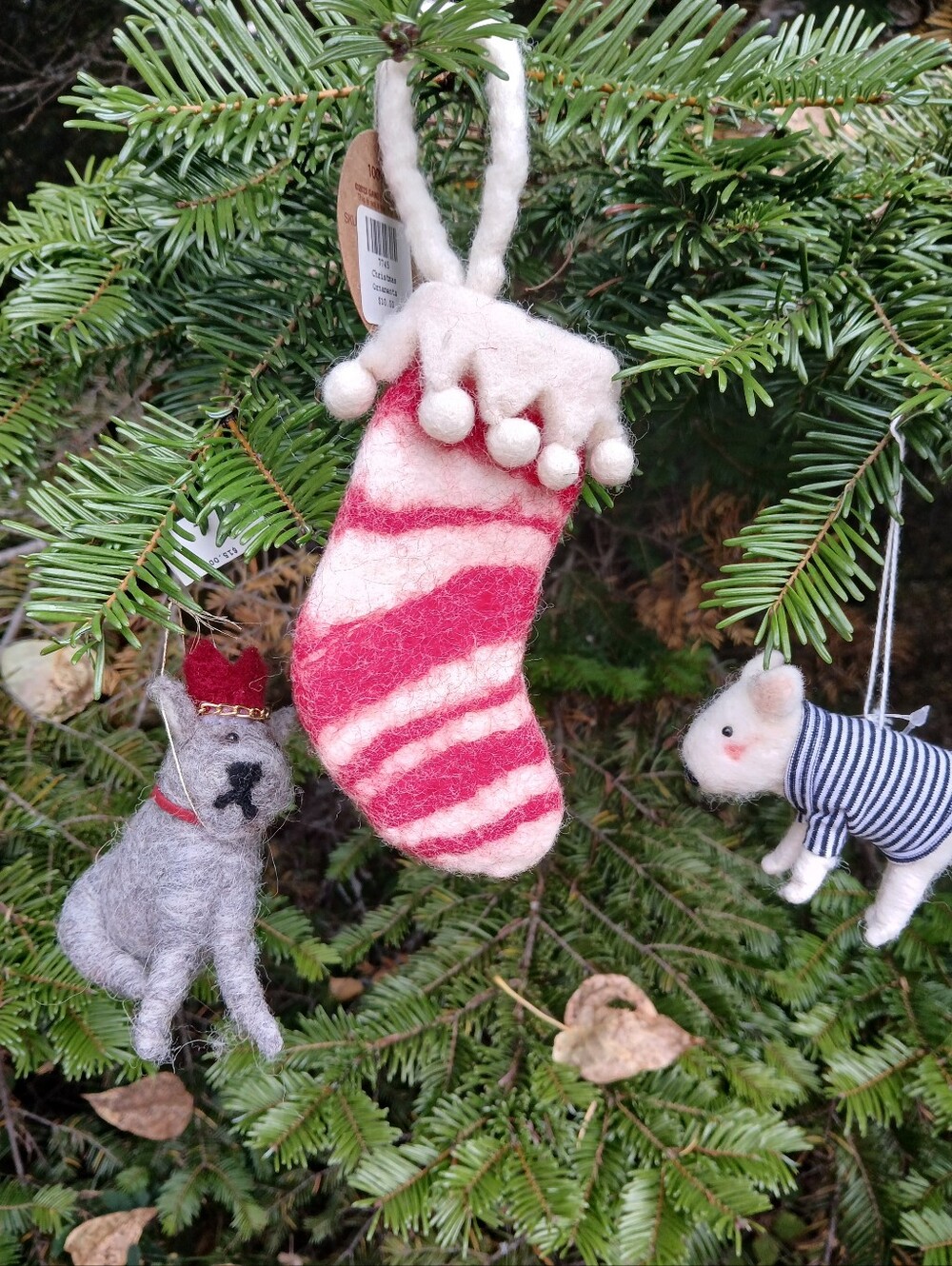 Adorable Lot Of 3 Wool Felt Ornaments New With Tags
